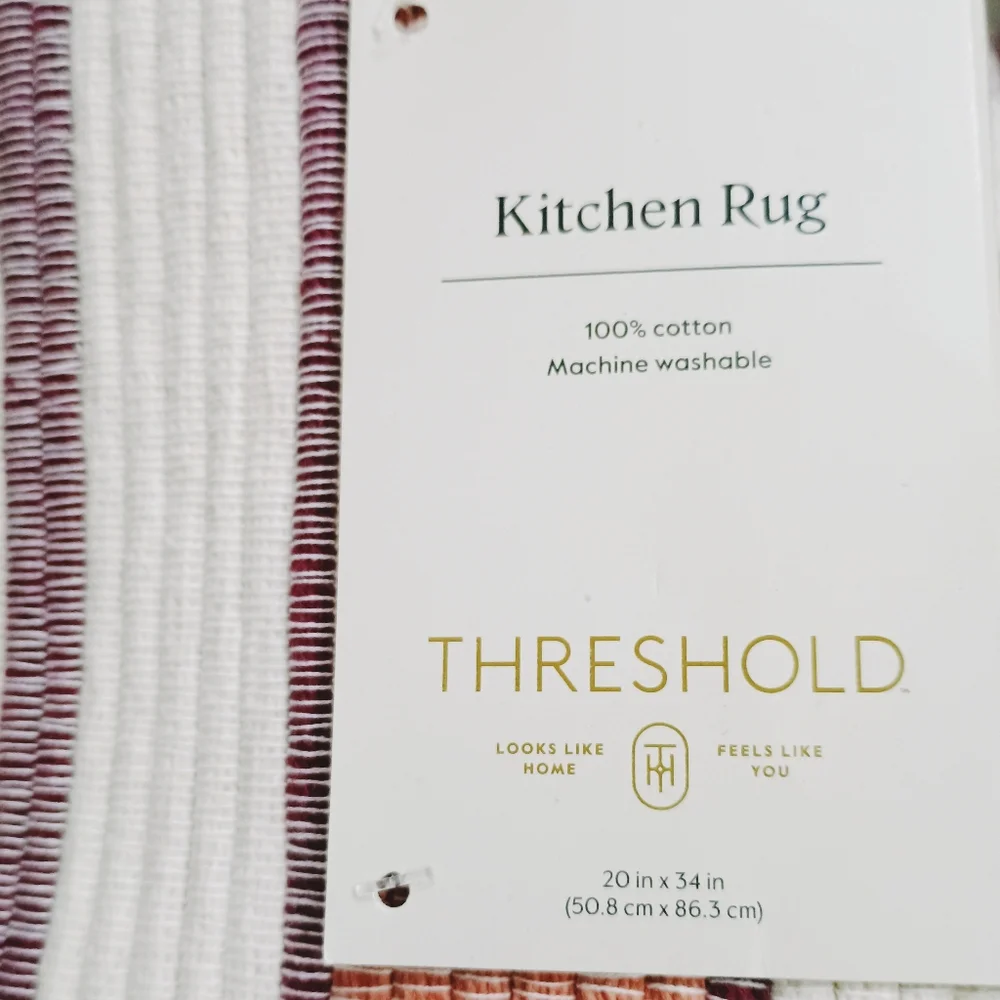 Threshold NWT Harvest Stripe Cotton Kitchen Rug 20